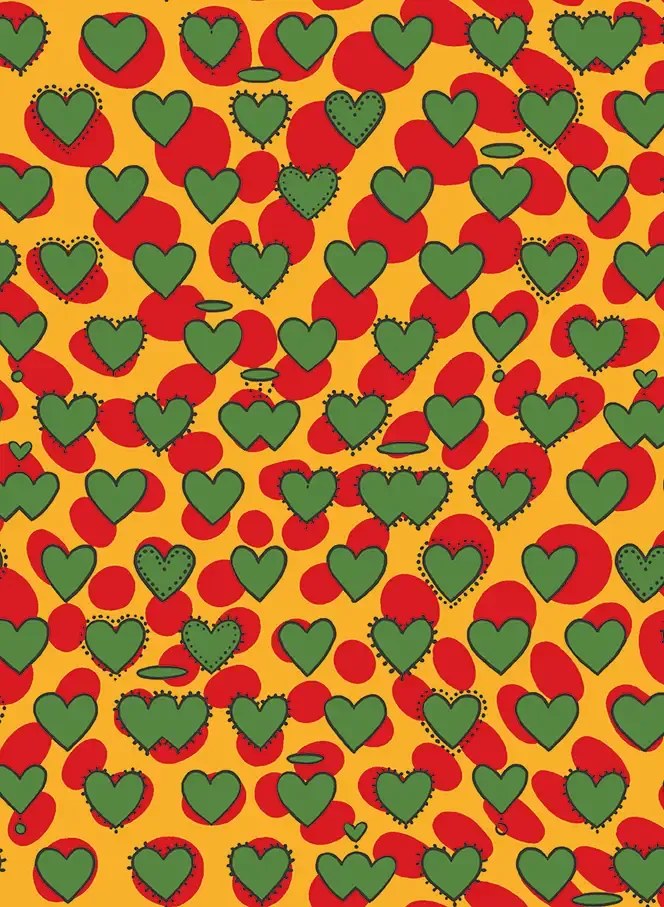 Jannelli & Volpi Carta da parati Psyco Cuori - 25501