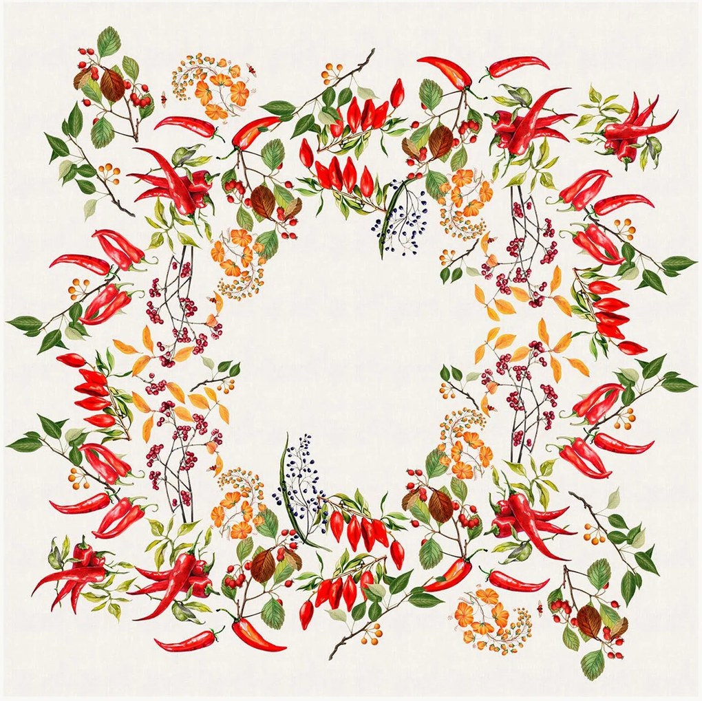 Tovaglia in lino lavato Piments