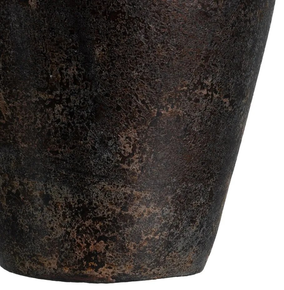 Vaso marrone scuro in terracotta alto (altezza totale 60 cm) Artem – Ixia