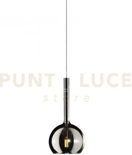 Lampadario a sospensione vetro 1555 piccolo cromo 1 luce attacco e2...