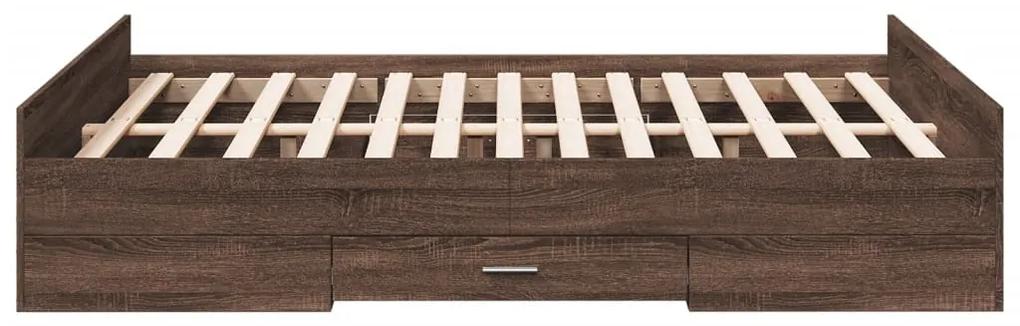 Giroletto cassetti rovere marrone 135x190 cm legno multistrato