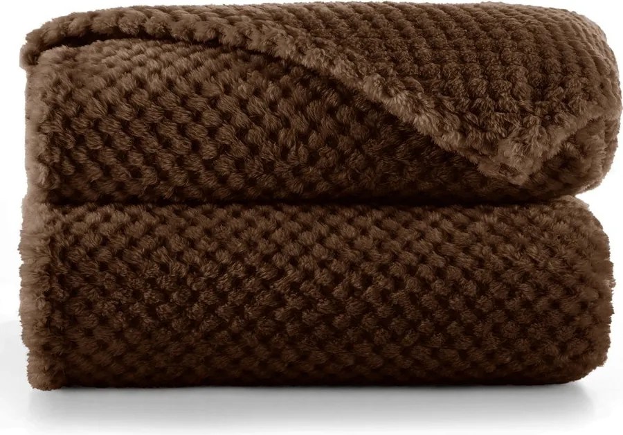Coperta in microfibra marrone, 220 x 240 cm Henry - DecoKing