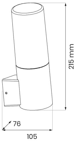 Applique da esterno HARLEM 1xE27/60W/230V IP44 nero
