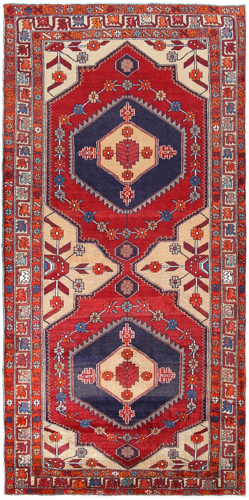 Heriz Tappeto persiano 330 x 160 (Iran) Annodato A Mano