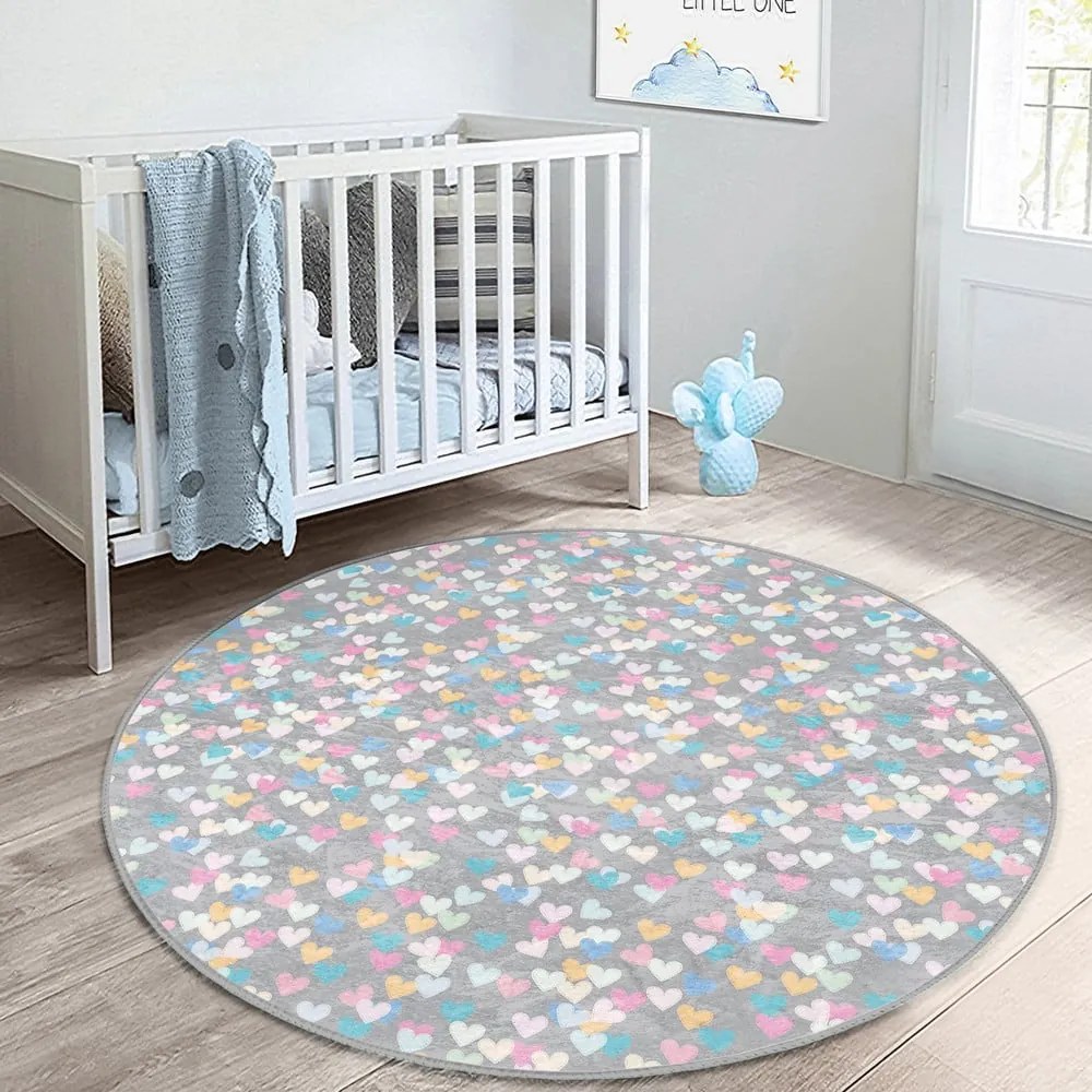 Tappeto per bambini grigio chiaro ø 120 cm Comfort - Mila Home