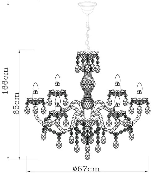 GLOBO 63116-6 - Lampada a sospensione CUIMBRA I 6xE14/40W