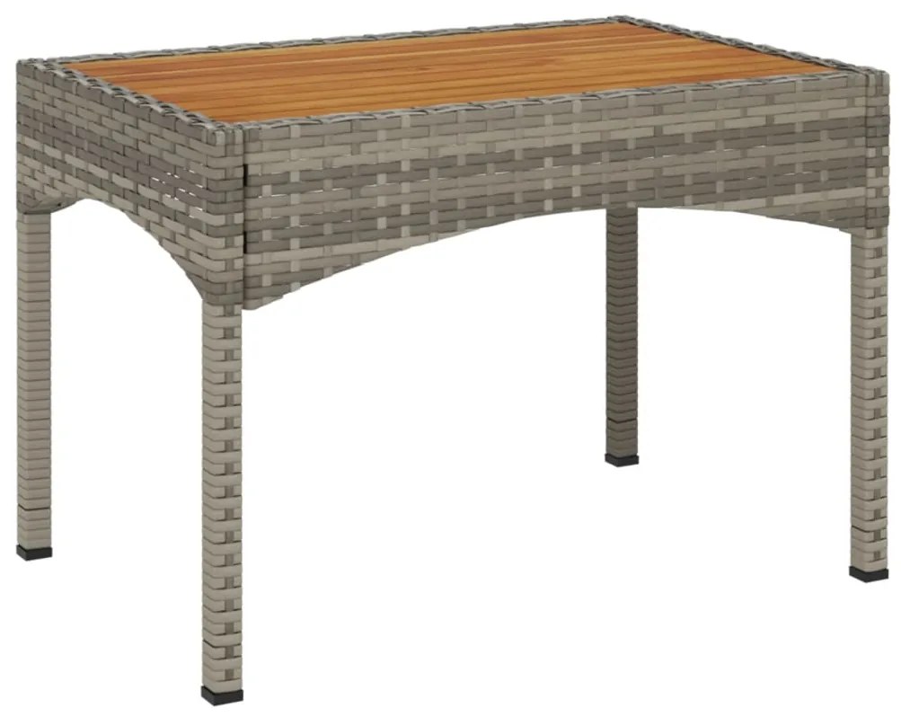 Set divani da giardino 3 pz con cuscini in polyrattan grigio