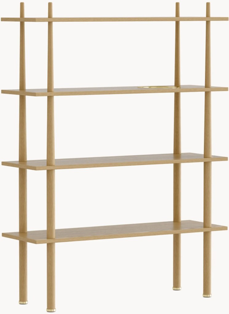 Scaffale in legno di quercia con 4 ripiani Stories