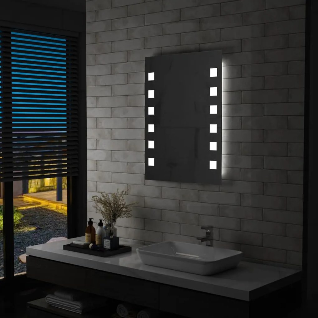 Specchio Da Parete A Led Per Bagno 60x80 Cm /