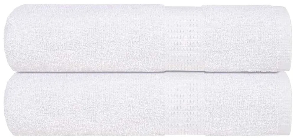 Asciugamani Doccia 2 Pz Bianchi 70x140 Cm 360 G/m² 100% Cotone /