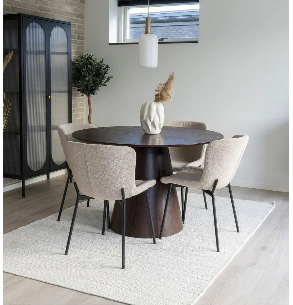 Tavolo da pranzo rotondo con piano in legno di noce ø 120 cm Bolton - House Nordic