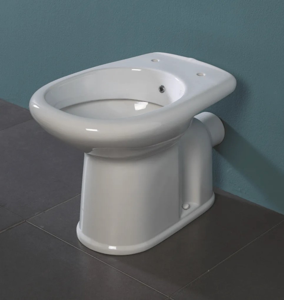 Vaso/Bidet Con Erogatore Alice Ceramica Con Scarico a Parete Bianco Lucido "Confort"