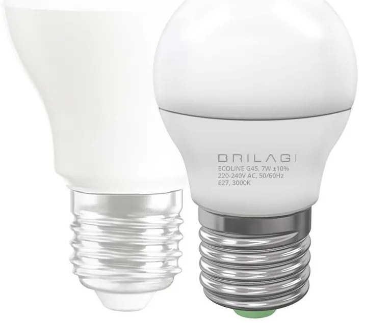 Lampadina LED ECOLINE G45 E27/7W/230V 3,000K - Brilagi