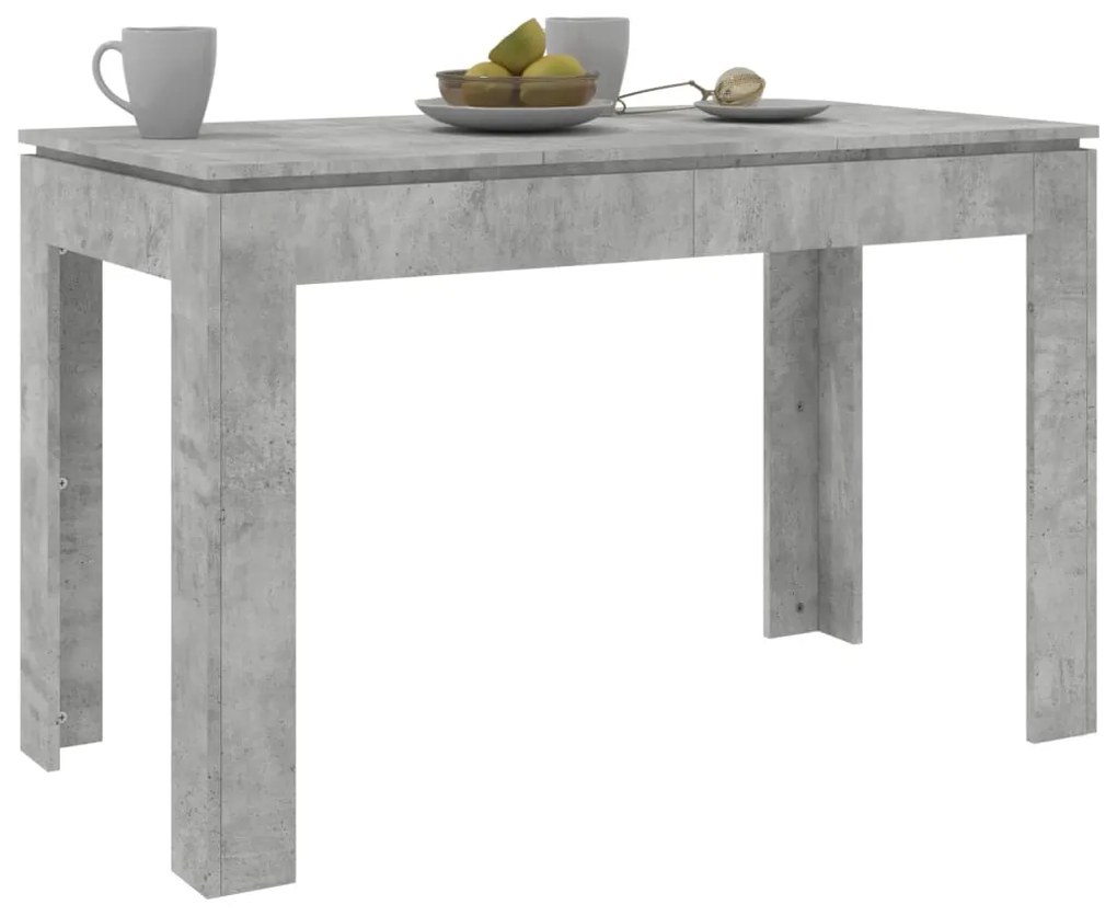 Tavolo da pranzo grigio cemento 120x60x76 cm legno multistrato