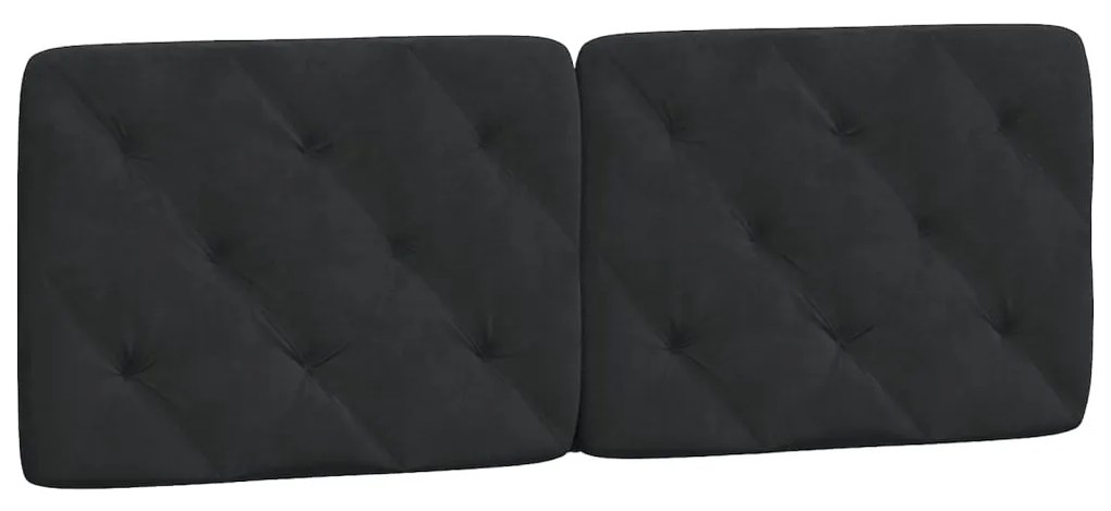 Letto con materasso nero 120x200 cm in velluto