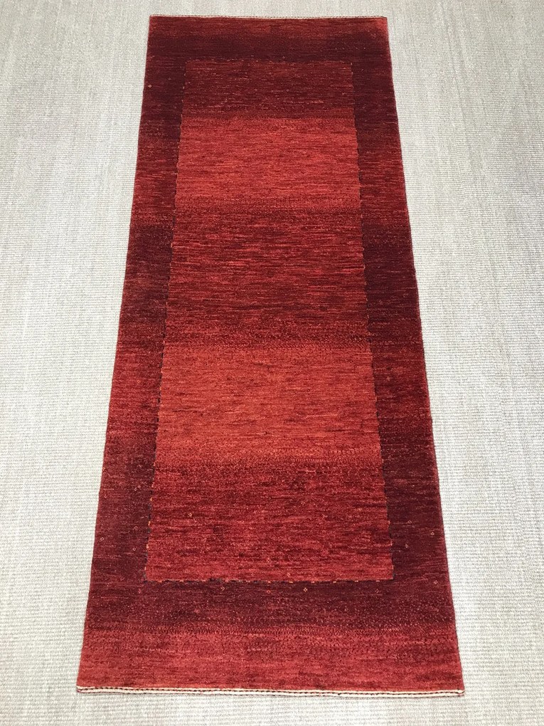 Loribaft Tappeto 80x200 Rosso (Iran) Annodato A Mano
