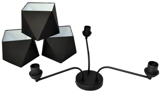 Lampadario ADAMANT 3xE27/15W/230V nero