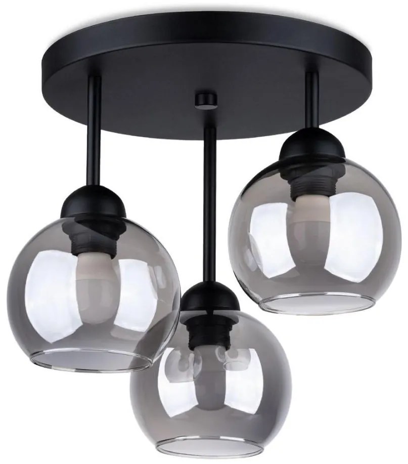 Sollux SL.1140 - Lampadario a stelo ALINO 3xE27/60W/230V nero