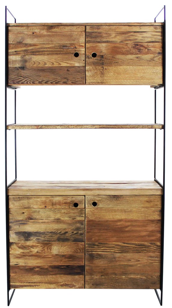 PINUS BLACK - credenza in pino riciclato