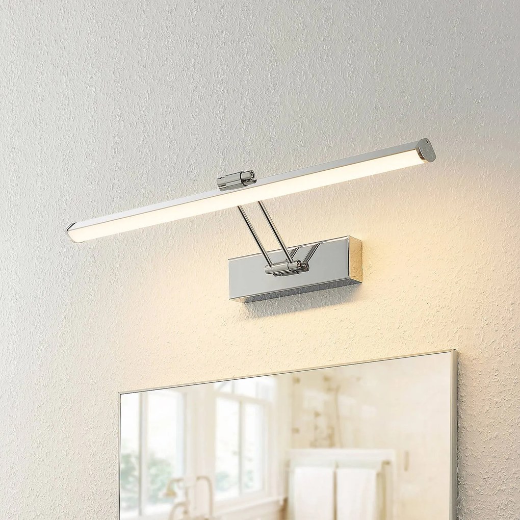 Applique da parete Sanya Lindby, Cromo / Argento, Bagno, Metallo, Moderno, Applique
