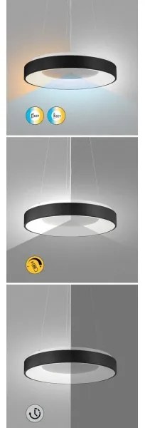 Rabalux 72001 - Lampadario a sospensione con filo LED dimmerabile CEILO LED/38W/230V nero + +TC