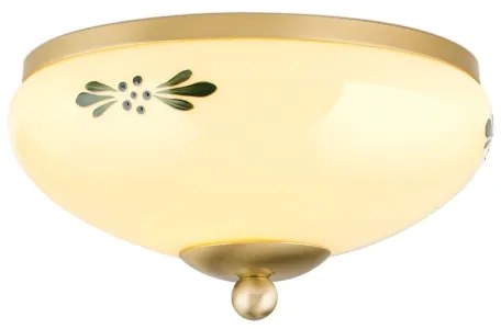 Orion DL 7-672 - Plafoniera LANDHAUS 1xE27/60W/230V diametro 21 cm ottone/beige