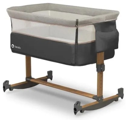 Lionelo - Culla per bambini 3in1 LEONIE grigio/nero