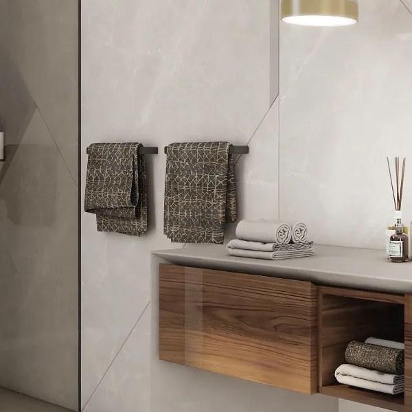 NIMCO MAC 29035-90 - Appendiabiti da parete MAYA 36 cm opaco nero