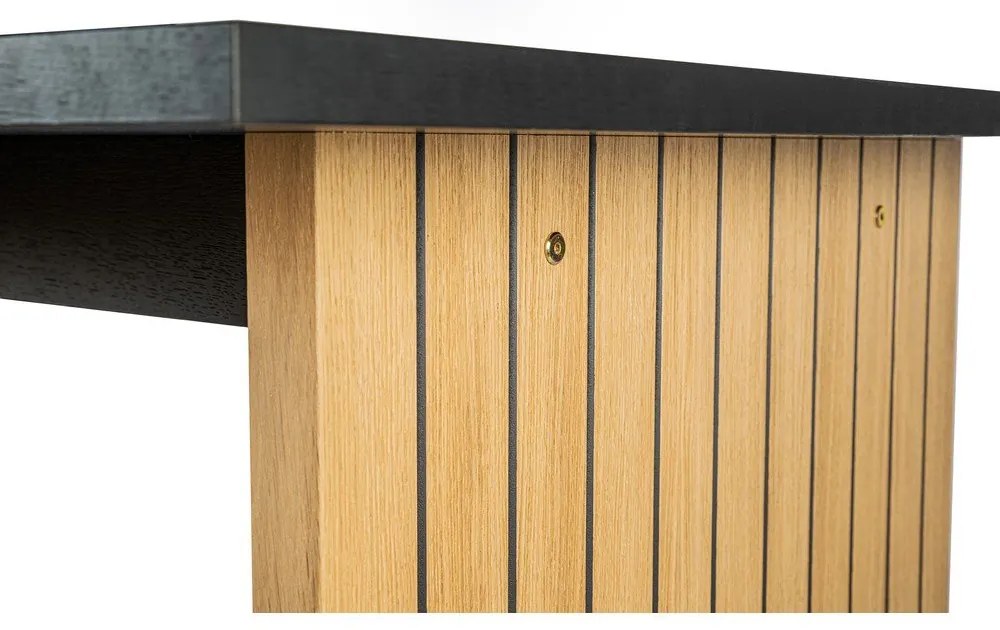 Tavolo da pranzo con piano in rovere 90x160 cm Stripe - Woodman