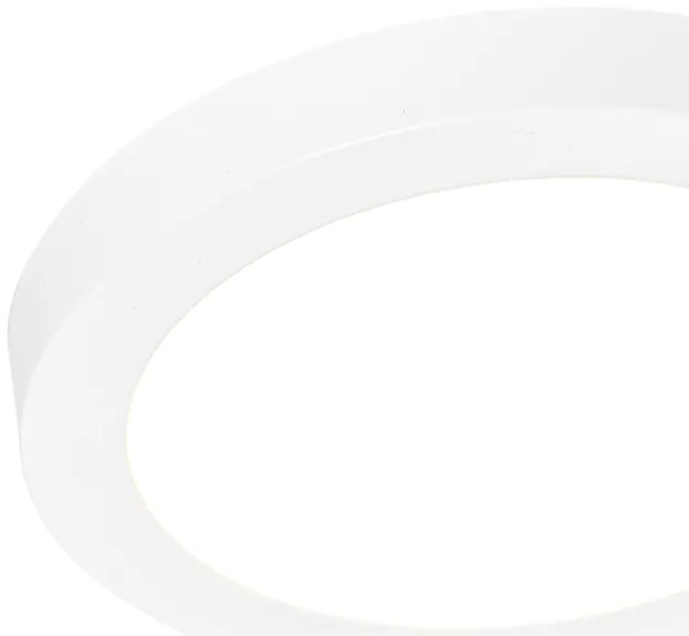 Set di 6 faretti da incasso o superficie bianchi 18 cm incl. LED Dimmerabile a 3 livelli per luce calda - Trans