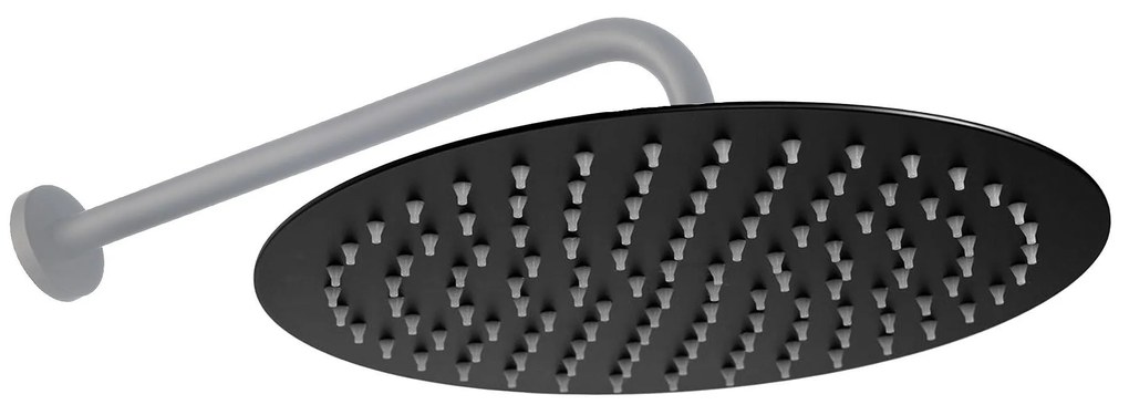 Soffione doccia Rea Black Matt 25cm