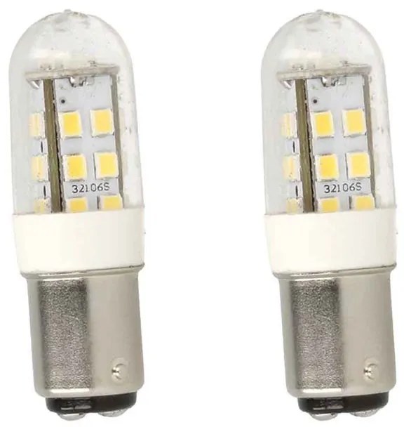 2 Pezzi Lampada Led Barca BA15D Bianco Neutro 12V 24V 4W