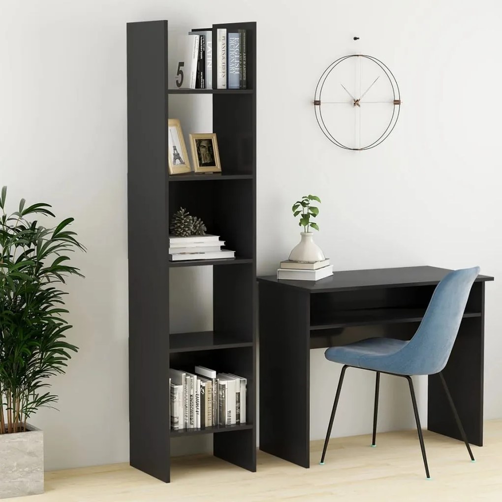 Libreria Grigia 40x35x180 Cm İn Legno Multistrato /