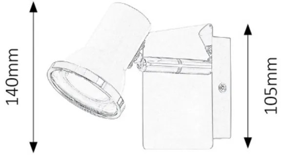 Rabalux 5497 - LED Applique a da bagno STEVE 1xGU10/4,5W/230V