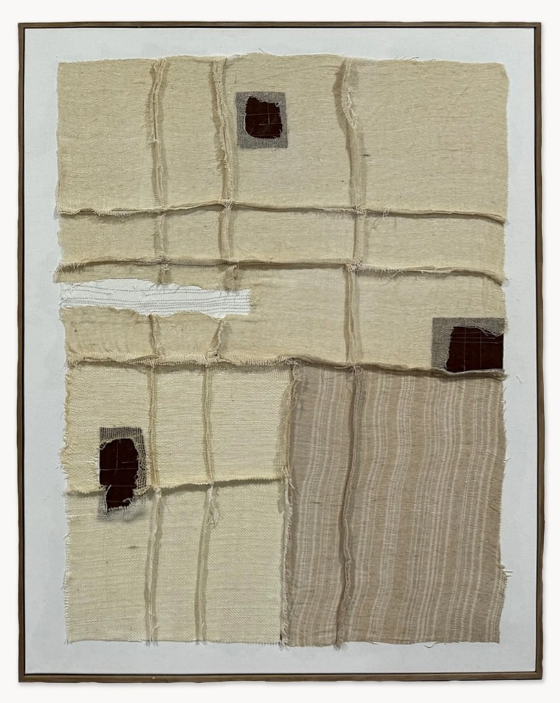 Quadro su tela fatto a mano con cornice in legno Manos