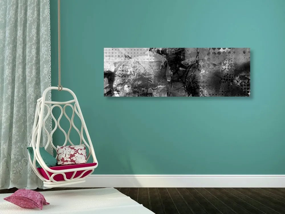 Stampa su tela – Pittura mediatica moderna in bianco e nero