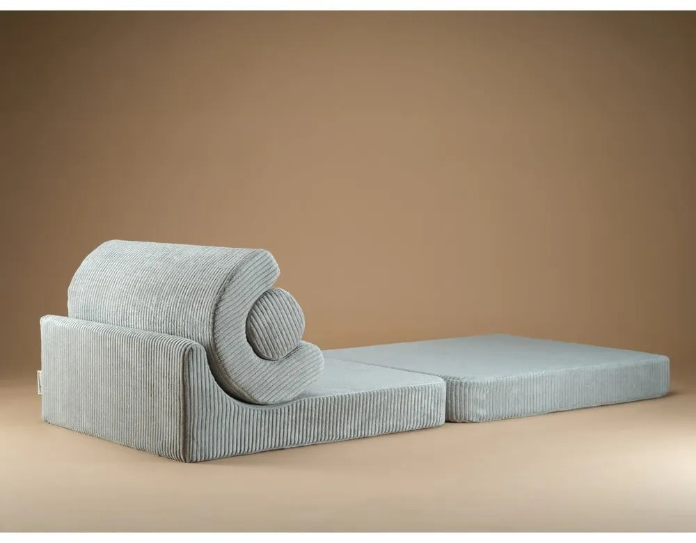 Poltrona per bambini color menta con rivestimento in velluto a coste Flipster – Wigiwama