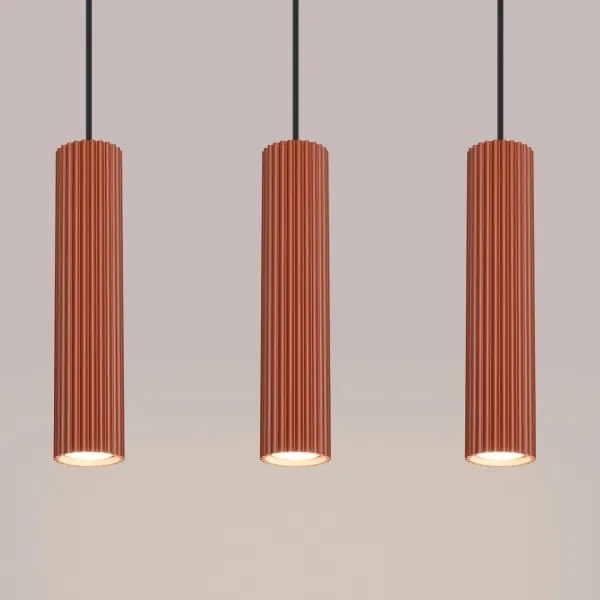 Sollux SL.1632 - Lampadario a sospensione con filo KARBON 3xGU10/10W/230V rosso