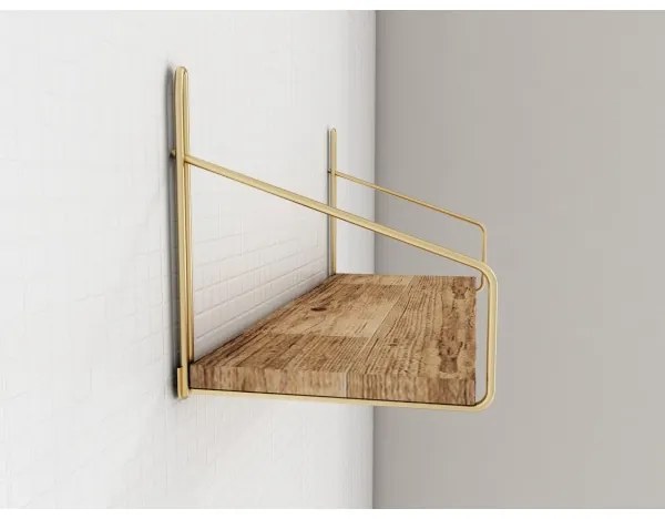 Mensola 45x16 cm quercia/oro