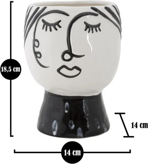 Vaso Pot Face Cm Ø 14X18,2