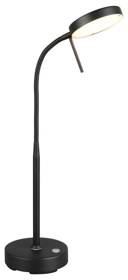 Lampada da tavolo nera (altezza totale 45 cm) Moreno – Reality
