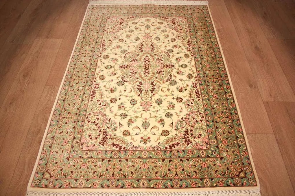 Ghom Tappeto 100 x 150 (Iran) Annodato A Mano