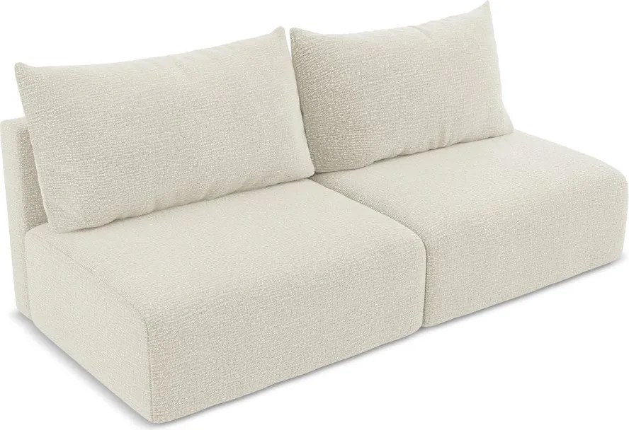 Divano color crema allungabile/con contenitore 216 cm Kalena – Makamii