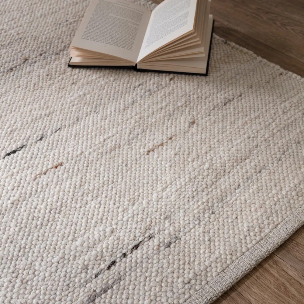 Tappeto avorio double-face e tessuto a mano in misto lana 160x230 cm Birkdale Ivory - Asiatic Carpets