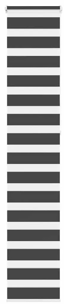 Tenda A Rullo Zebra Nero Larghezza Tessuto 35,9 Cm Poliestere /