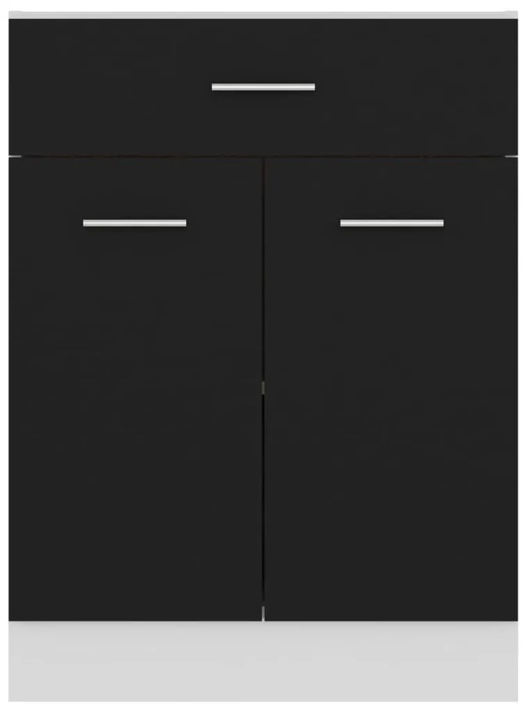 Armadio con cassetto nero 60x46x81,5 cm in truciolato