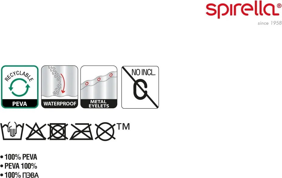 Tenda per doccia 180x200 cm Bio – Spirella
