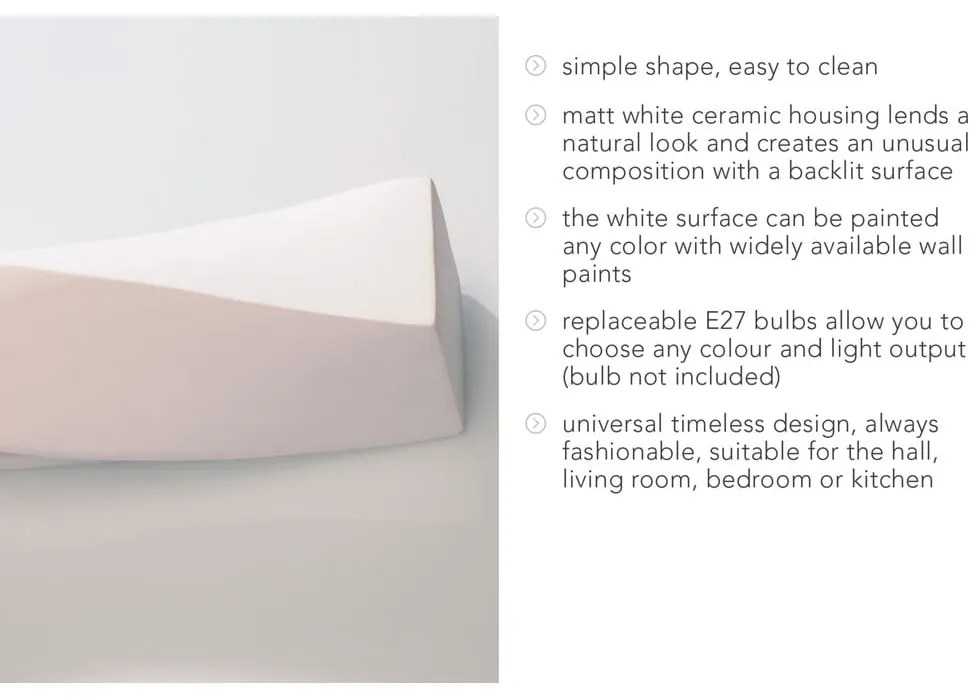 Lampada da parete in ceramica Taurus - Sollux