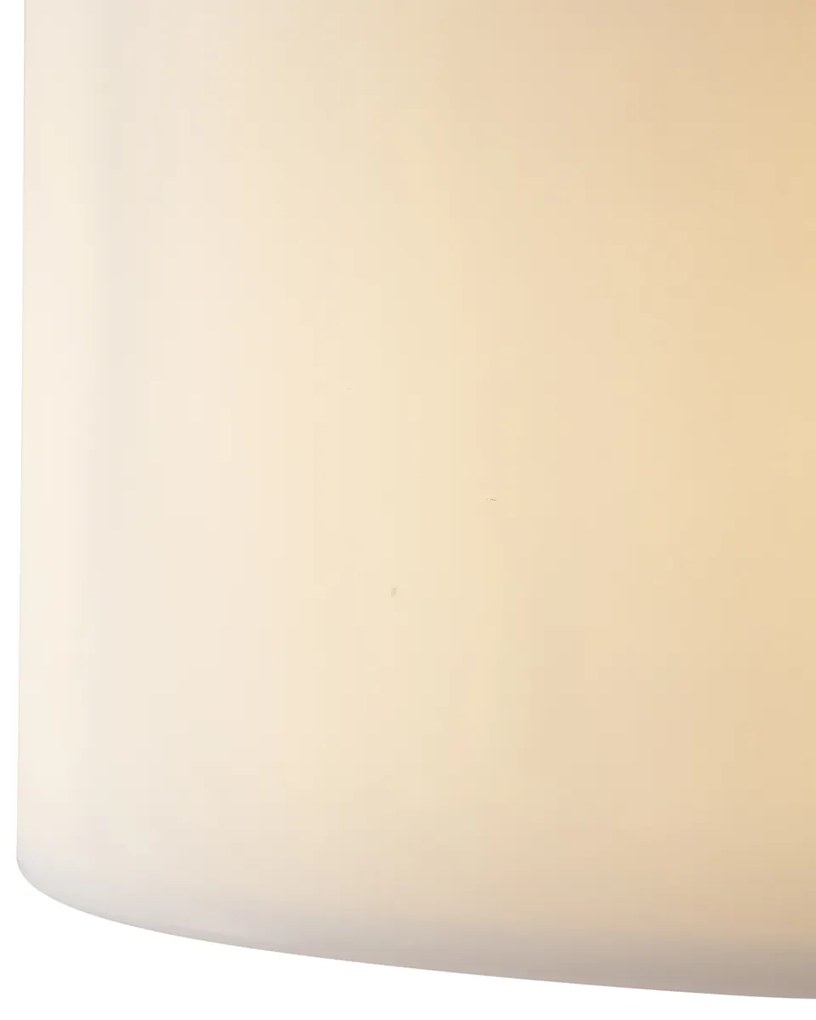 Lampada da terra scandinava da esterno beige con paralume bianco IP44 - Mississippi