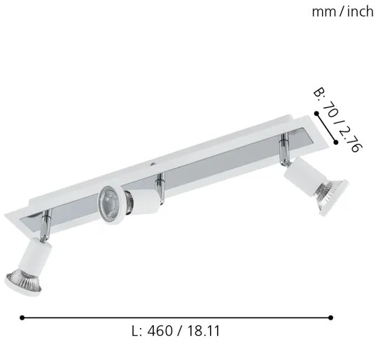 Eglo 94961 - Faretto LED SARRIA 3xGU10-LED/5W/230V